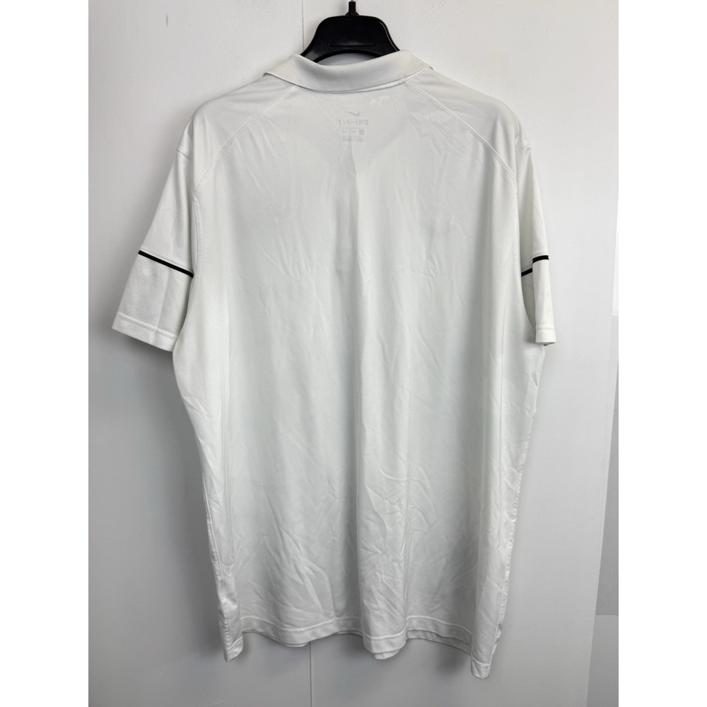 Nike Golf Men's XXL Dri-Fit Performance Polo Shirt White Short Sleeve White Logo - Picture 6 of 6